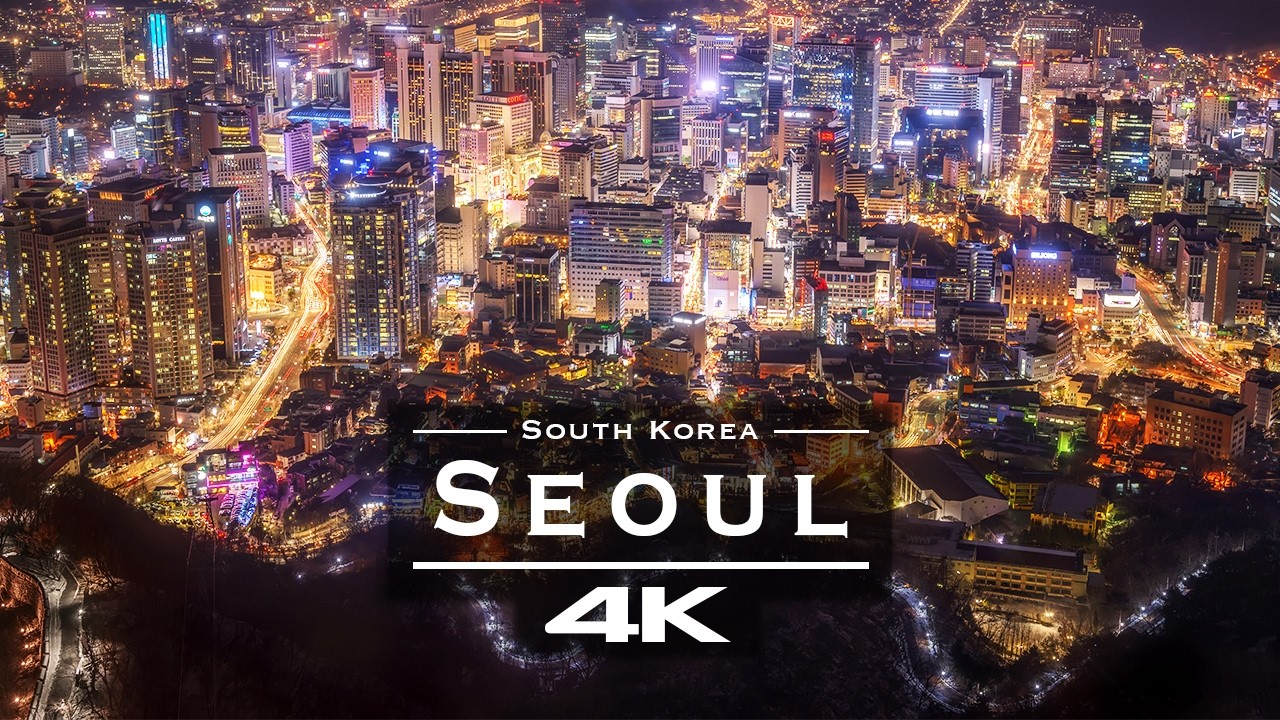 Seoul at Night in 4K 🇰🇷 | Stunning Drone Views of Korea’s Futuristic Megacity