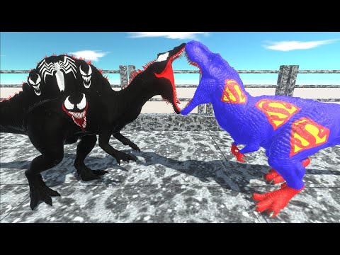 VENOM SPINOSAURUS DEATH FALL - Animal Revolt Battle Simulator