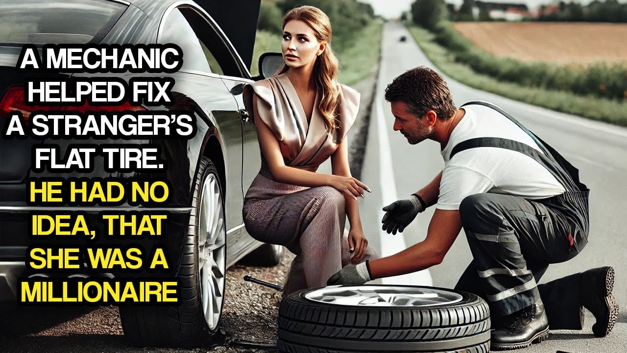 A Mechanic Helped Fix a Stranger’s Flat Tire. He Had No Idea, That She Was A Millionaire.