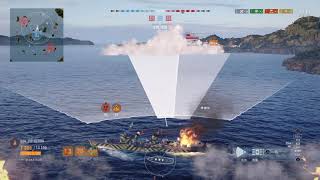 World of Warships: Legends_暁でかなり無理をした