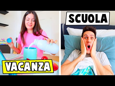 MORNING ROUTINE VACANZA VS SCUOLA!