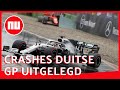 Waarom er zoveel crashes waren in Duitse F1-race | NU.nl