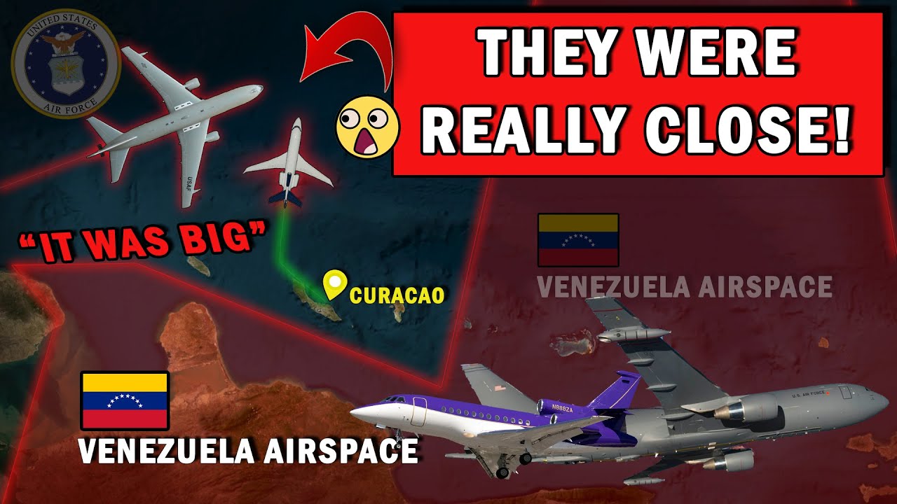Near MIDAIR Collision AGAIN near Venezuela | Business Jet & Military Jet