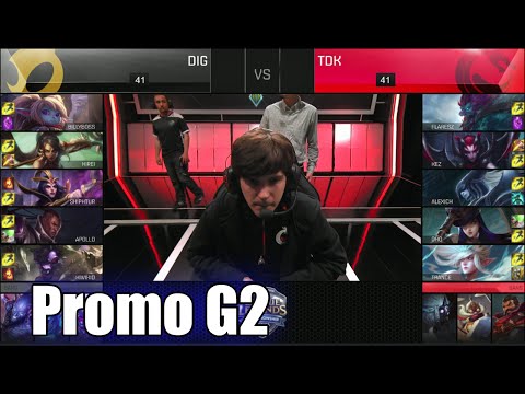 Team Dragon Knights vs Dignitas | Game 2 S6 NA LCS Summer 2016 Promotion Tournament | TDK vs DIG G2