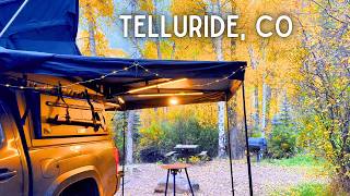 Camping in Telluride, Colorado | Riverside Camp, Fall Colors & Bridal Veil Falls | Fall Adventure