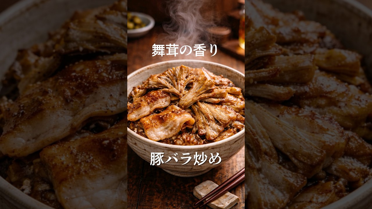 舞茸の香り。豚バラ炒め 　主婦のお役立ち情報 👏 #主婦#今日のごはん#おうちごはん#主婦#献立のヒント