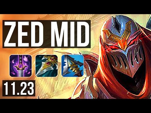 ZED vs SYNDRA (MID) | Rank 3 Zed, 8 solo kills, 1.4M mastery, 600+ games | EUW Challenger | 11.23