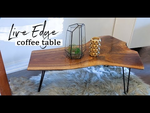 DIY Wood Coffee Table Top | diy live edge coffee table...