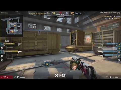 NiP f0rest pistol 1vs4 fnatic on Train