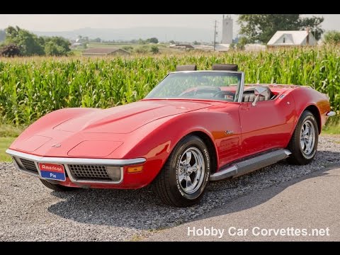 1970 Real Monza Red Corvette Stingray Convertible For Sale Video