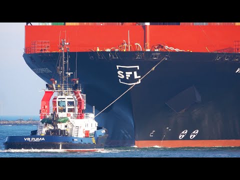 MASSIVE CONTAINER SHIP RENAMED AND REPAINTED VISITS THE PORT OF ROTTERDAM - 4K SHIPSPOTTING 2025