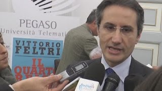 Napoli - “Il Quarto Reich”, Caldoro alla presentazione del libro (13.12.14)