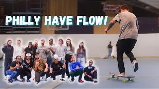 I skated indoors with the PHILLY LONGBOARD CREW