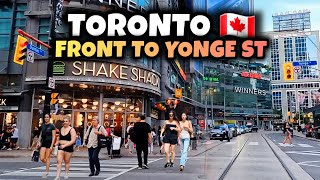 Download lagu Toronto 🇨🇦 Front Street to Yonge Street Downtown Walking Tour City Life Canada 4k mp3
