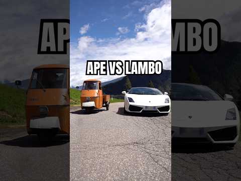 Ape Piaggio VS Lamborghini Drag Race🏁 @windschnur_comedy @erichoberpertinger443