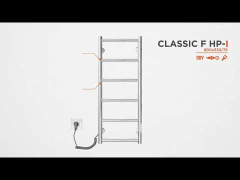 Электрический полотенцесушитель Mario Классик F НР-I TR K 2.3.0701.10.Р (4820111357116, 800x330, хром/сатин/белый глянец/черный матовый/золото/бронза, универсальный, с таймером)