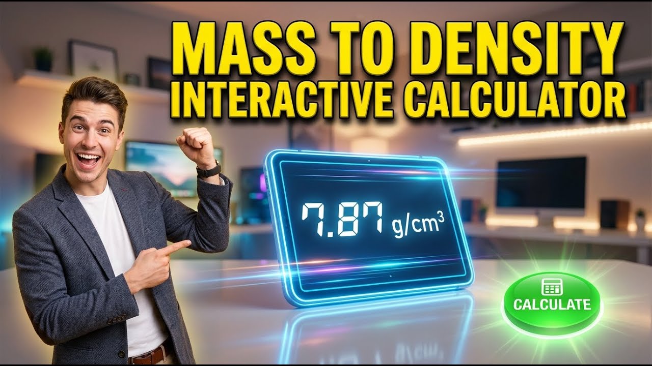 Mass To Density Interactive Calculator