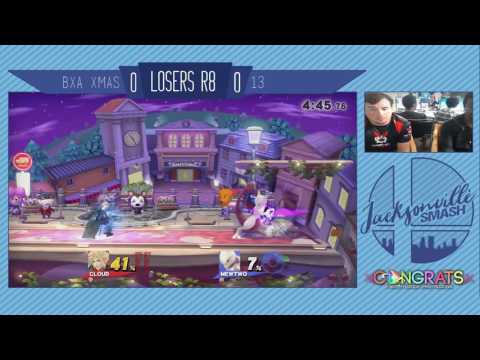 Jax Smash Weekly 4/6/17 - 13(Cloud/Rosa&Luma) Vs BxA Xmas(Mewtwo) - Wii U Losers Semis