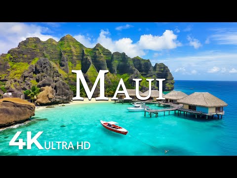 FLYING OVER MAUI (4K UHD) – Soothing Music Along With Beautiful Nature Video - 4K Video ULTRA HD #3