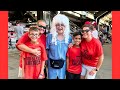 Granny Meets Fans Cardinals Baseball Game Granny McDonalds Ice Cream Hot Dogs