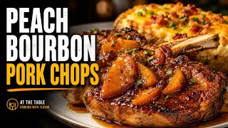 Peach Bourbon Glazed Chops with a Sweet Bourbon Glaze