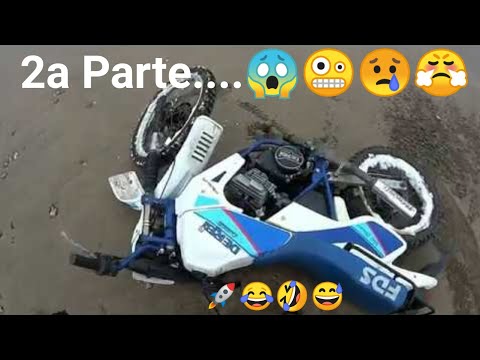 DERBI FDS por el SUELO | 2ª Parte | Moto por PLAYA nevada a todo GAS