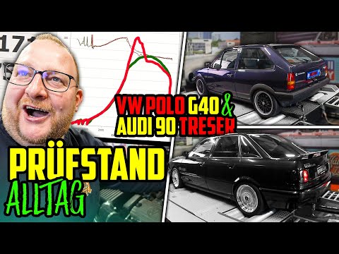 PRÜFSTANDALLTAG! - Audi 90 Treser & Polo 86C G40 - Marco nimmt euch mit!