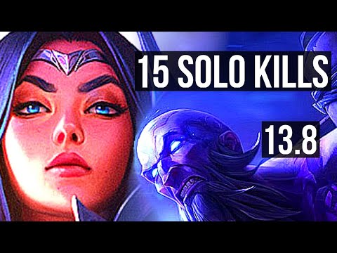 IRELIA vs RYZE (MID) | 15 solo kills, 700+ games | KR Master | 13.8