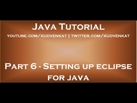 Setting up eclipse for java