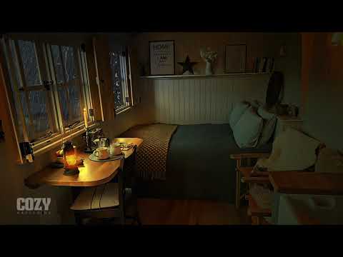 ⚡️😴Rainy Day in a Motorhome | Windy Rain | Caravan Bedroom Ambience | Cozy Rain Sounds for Sleeping