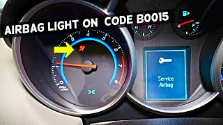 AIRBAG LIGHT ON CODE B0015, B0015-04 CHEVROLET GMC BUICK CADILLAC CHEVY