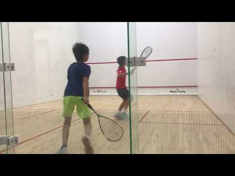 JCT squash tournament 9/14/19 Hugh nationally ranked #17 boys under 11 (Set 1 win)
