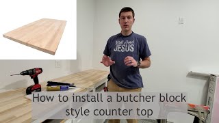How to install a butcher block counter top