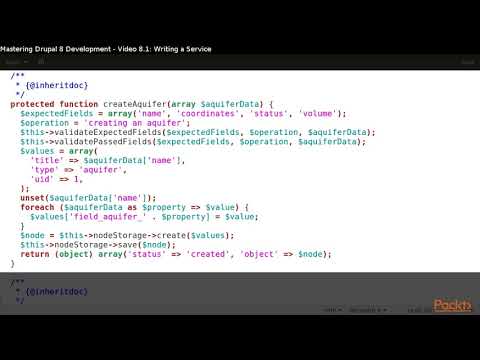 Mastering Drupal 8 Development Writing a Service| packtpub com