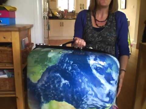 Children's suitcase - globe suitcase on wheels