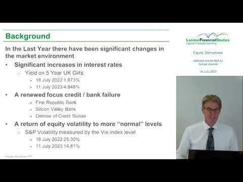 LFS Webinar Series - Trading and Managing Equity Derivatives in 2023 with Dr Simon Acomb