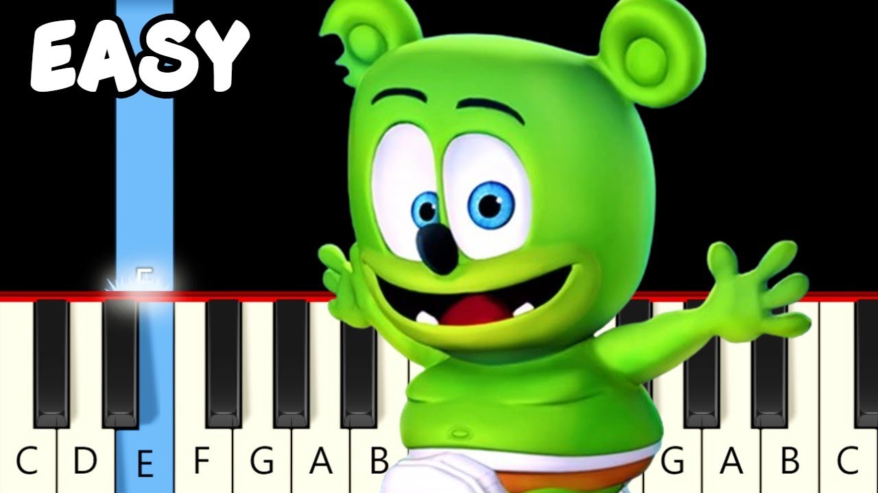 Gummy Bear Runner Theme - Fast and Slow (Easy) Piano Tutorial