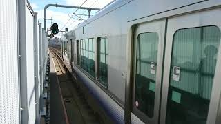 我孫子町駅でR普通天王寺行きの発車の様子