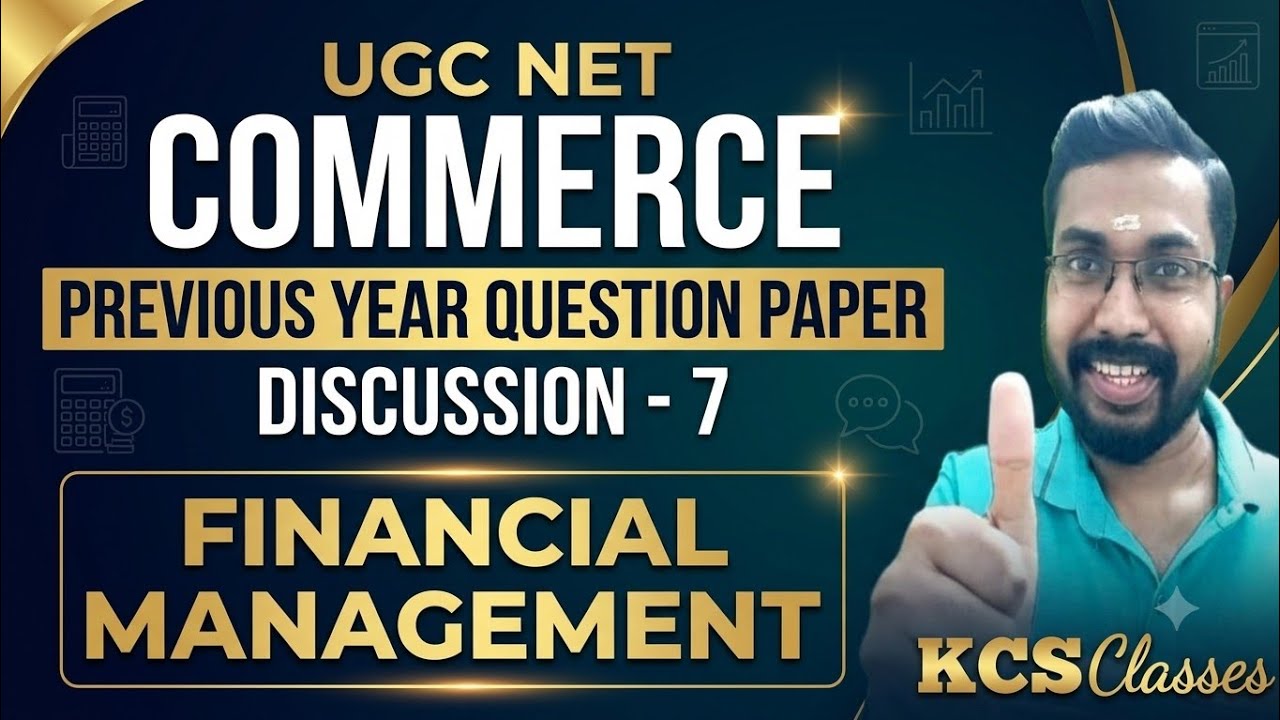 UGC NET Commerce Previous Year Question Paper Discussion-7|Financial Management 
