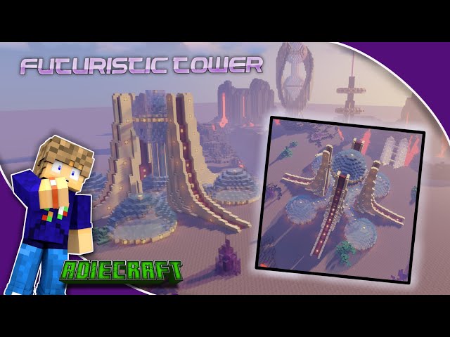 Minecraft Futuristic Tower Base - Easy Futuristic Base - Minecraft ...
