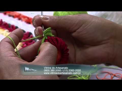 Mulher.com 12/09/2014 Maria José - Crochet tablecloth for flower tray Part 1/2