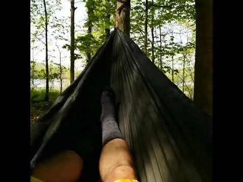 Being lazy in my hammock at Blind Lake Campground