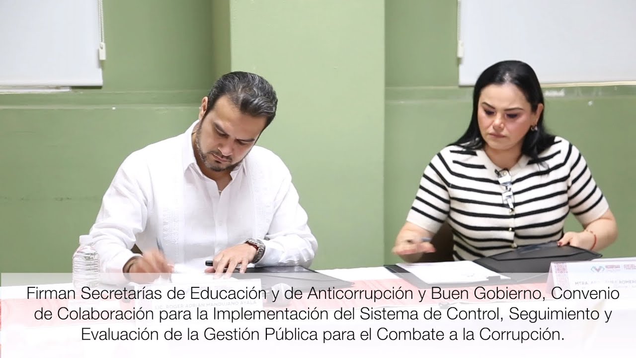 Firman Secretarías de Educación y de Anticorrupción, convenio para combatir la corrupción