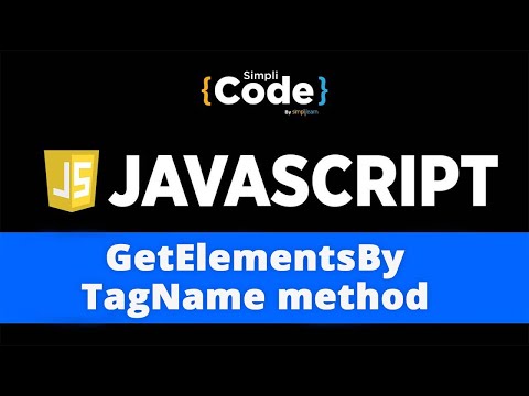 Getelementbytagname Method In Javascript Javascript Tutorial For Beginners Simplicode