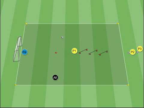 Allenamento specifico per i portieri: Uscita alta su rincorsa animazione