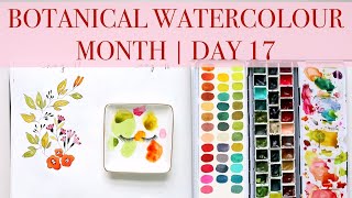 🎉🎉 BOTANICAL Watercolour Month Day 17 | Step by Step Tutorial JUL 2024