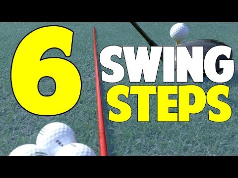 Part of a video titled 6 Steps How To Swing The Golf Club For Beginners - YouTube