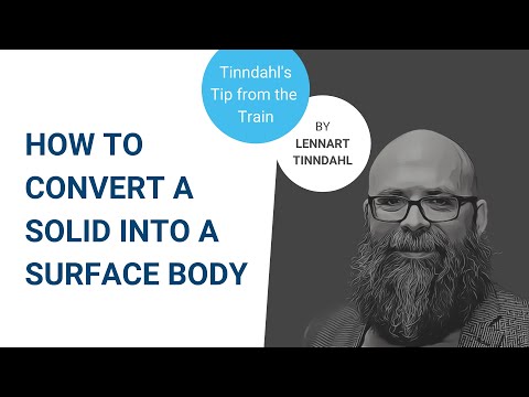 SOLIDWORKS TUTORIAL: How to convert a solid into a surface body