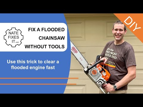 How to clear a flooded engine without tools - How to start a flooded chainsaw - Stihl chainsaw trick