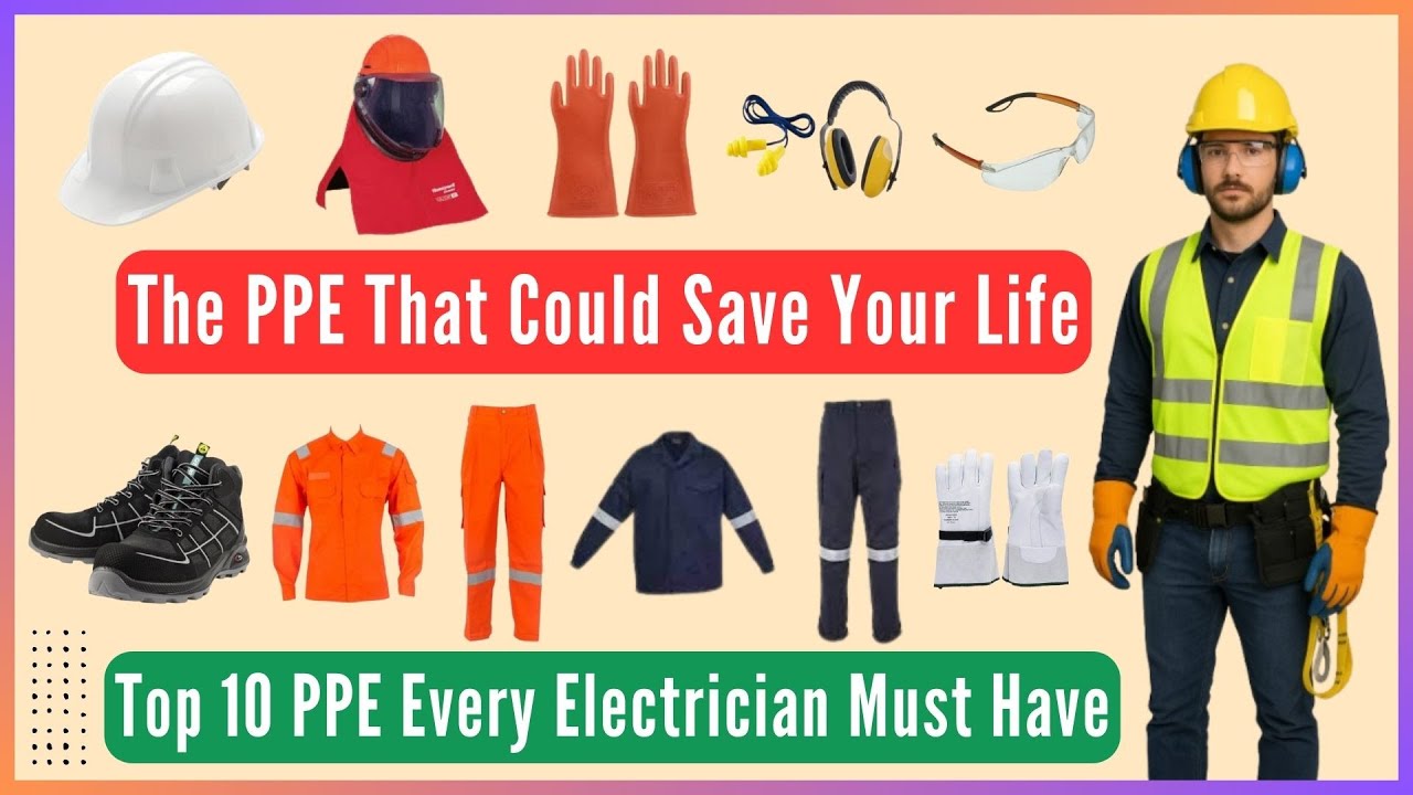 Top 10 PPE Every Electrician Must Have #safety #electrical #ppe #electricalsafety #construction